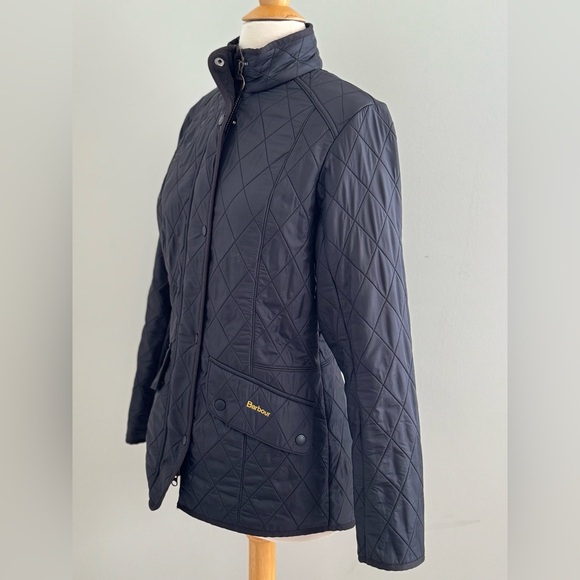Barbour Cavalry Polarquilt Quilted Jacket Women's Black Size US 8 - Picture 2 of 11